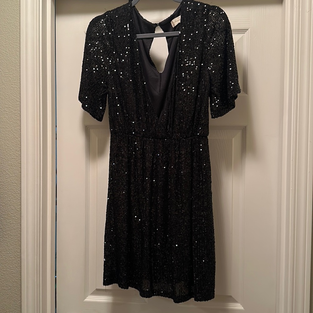 Black sequin dress